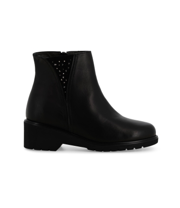 Stivaletto donna comodo in pelle nero r35602z