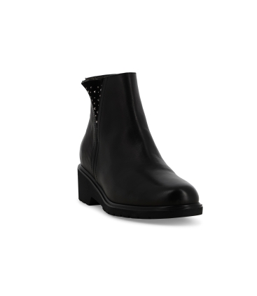 Stivaletto donna comodo in pelle nero r35602z