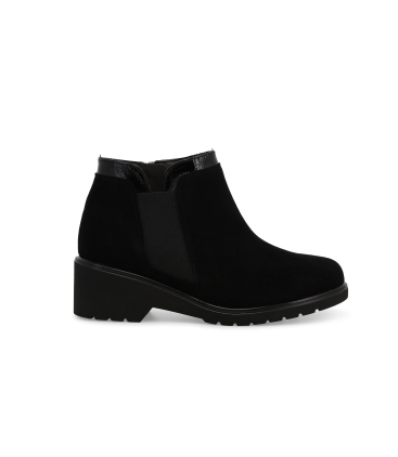 Stivaletto donna in camoscio nero r35607z