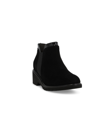 Stivaletto donna in camoscio nero r35607z