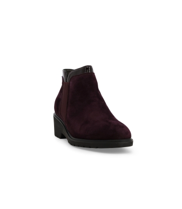 Stivaletto donna in camoscio bordo r35607z