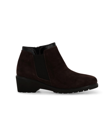 Stivaletto donna in camoscio marrone r35607z