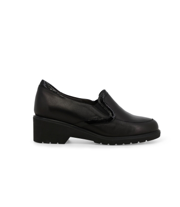 Mocassino donna in pelle nero r35727z