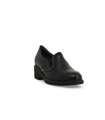 Mocassino donna in pelle nero r35727z