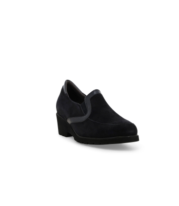 Mocassino donna in camoscio blu notte r35727z