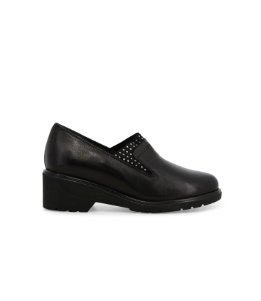 Mocassino donna in pelle nero r35738z