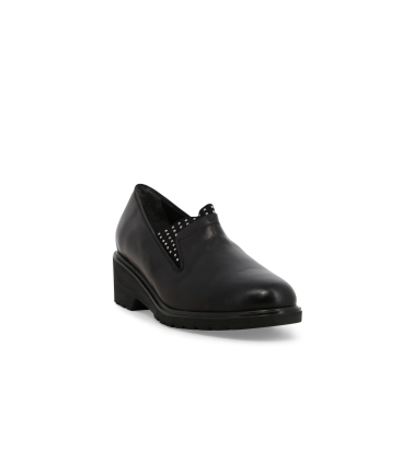 Mocassino donna in pelle nero r35738z