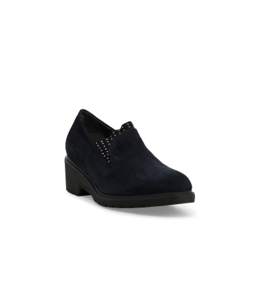 Mocassino donna in camoscio blu navy r35738z