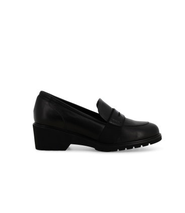 Mocassino donna in pelle nero r35740z