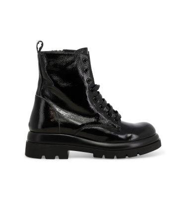 Stivaletto donna in vernice nero r45385z
