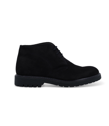 Stivaletto uomo in camoscio blu u0550z