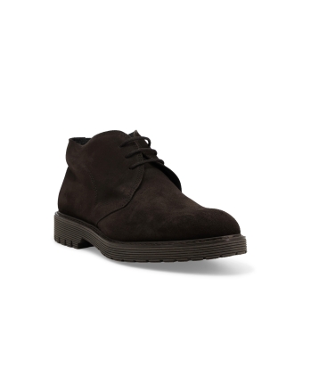 Stivaletto uomo in camoscio marrone u0550z
