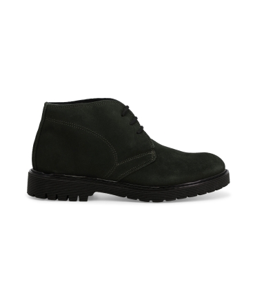 Stivaletto uomo in camoscio verde u0550z