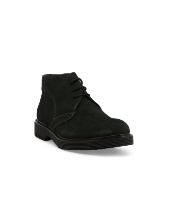 Stivaletto uomo in camoscio verde u0550z