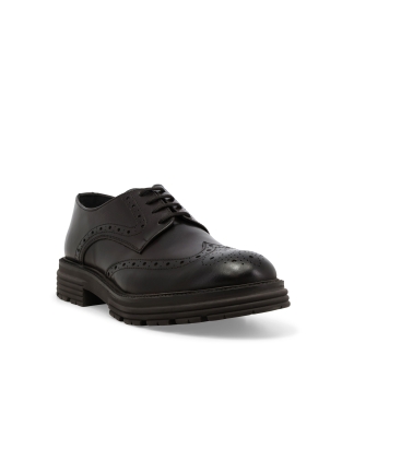 Scarpa uomo stringata in pelle moro u0563z