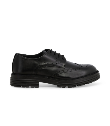 Scarpa uomo stringata in pelle nero u0563z