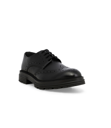 Scarpa uomo stringata in pelle nero u0563z