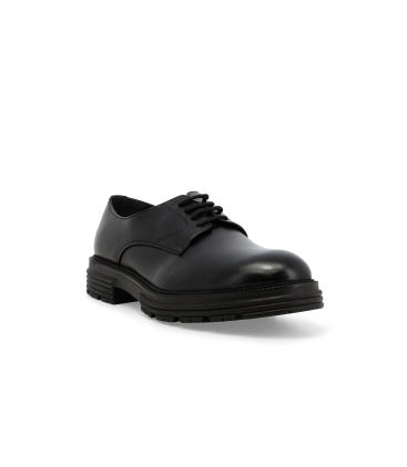 Scarpa uomo stringata derby liscia in pelle nero u0565z