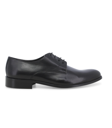 Klassischer Herren-Schn&uuml;rschuh aus Leder Schwarz u0721z