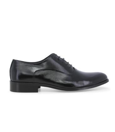 Klassischer Herren-Schn&uuml;rschuh aus Lackleder Schwarz u0722z