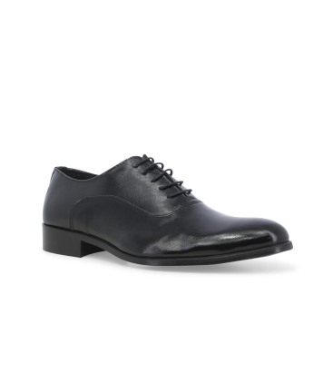 Klassischer Herren-Schn&uuml;rschuh aus Lackleder Schwarz u0722z