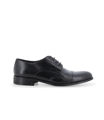 Scarpa classica uomo francesina allacciata in pelle nera strutturato u0723q
