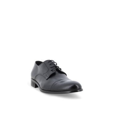 Scarpa classica uomo francesina allacciata in pelle nera strutturato u0723q