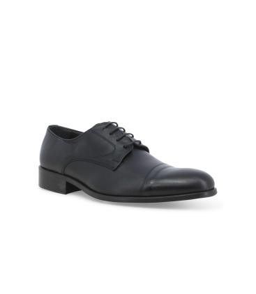 Klassischer Herren-Schn&uuml;rschuh aus Leder Schwarz u0723z