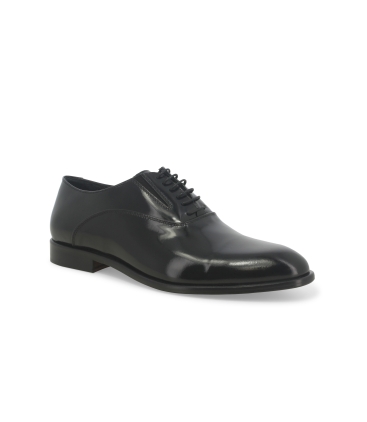 Herren-Oxfordschuhe mit Schn&uuml;rung aus geschliffenem Leder Schwarz u0885z