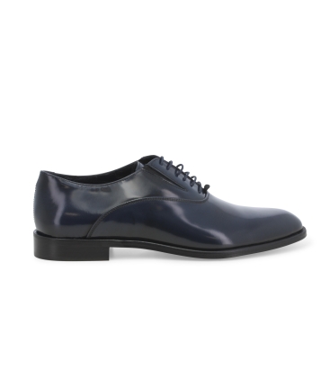Herren-Oxfordschuhe mit Schn&uuml;rung aus geschliffenem Leder Dunkelblau u0885z