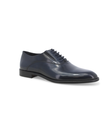 Herren-Oxfordschuhe mit Schn&uuml;rung aus geschliffenem Leder Dunkelblau u0885z