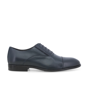 Scarpa uomo stringata francesina in pelle vitello blu u0972z