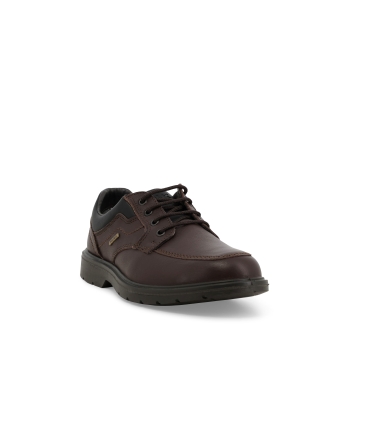 Mocassino uomo derby allacciato in pelle marrone u15477z