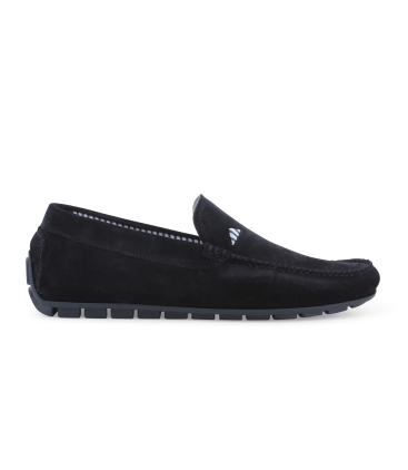 Mocassino slip-on in camoscio blu notte u16017q