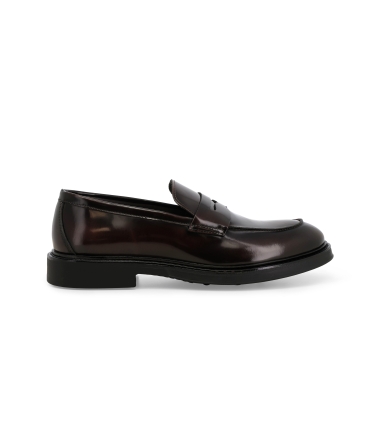Mocassino uomo classico in pelle abrasivato marrone u24647z