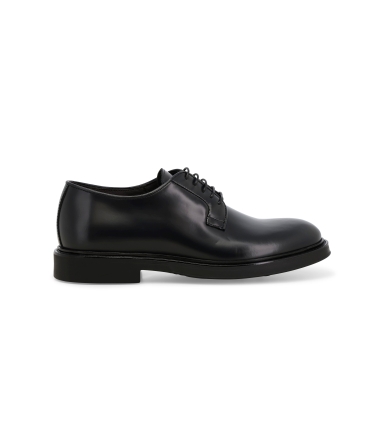 Scarpa uomo allacciata derby in pelle abrasivato blu scuro u24648z