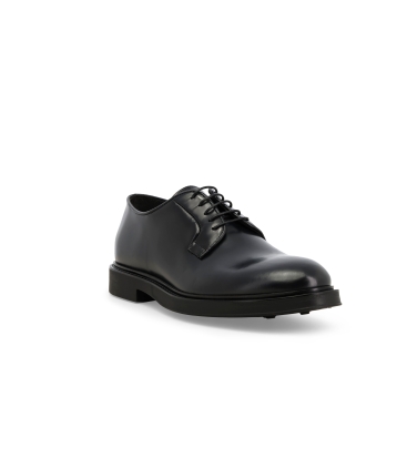 Scarpa uomo allacciata derby in pelle abrasivato blu scuro u24648z