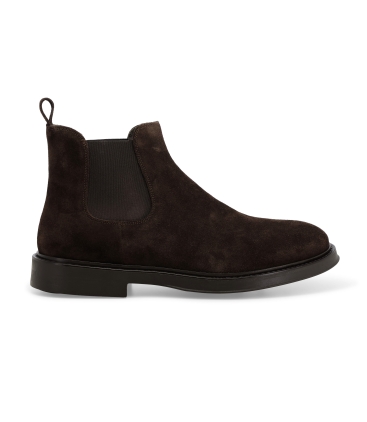Stivaletto uomo in camoscio marrone u24649z