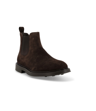 Stivaletto uomo in camoscio marrone u24649z