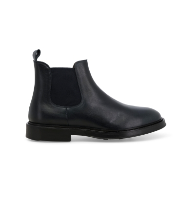 Stivaletto uomo in pelle blu u24649z