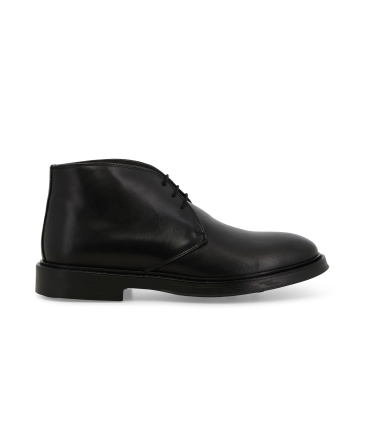 Stivaletto uomo allacciato in pelle nero u24650z