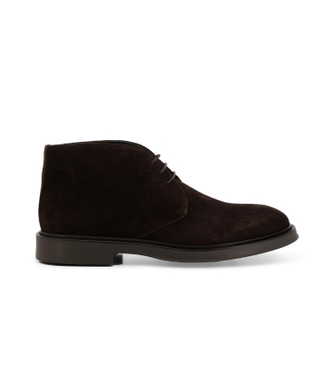 Stivaletto uomo allacciato in camoscio marrone u24650z