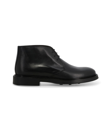 Stivaletto uomo allacciato in pelle blu notte u24650z