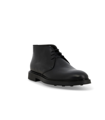 Stivaletto uomo allacciato in pelle blu notte u24650z