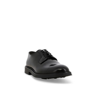 Scarpa stringata uomo classico in pelle abrasivato nero u24651z