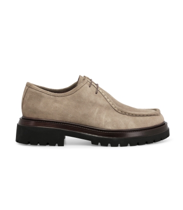 Mocassino modello ingegnere in camoscio beige u34000