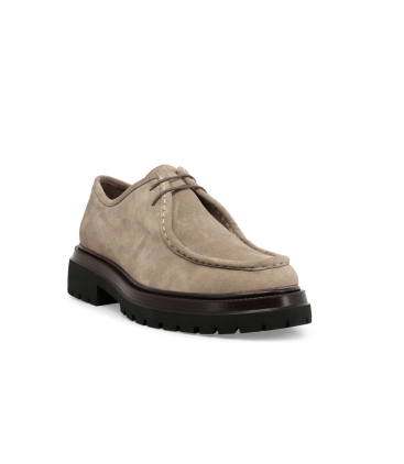 Mocassino modello ingegnere in camoscio beige u34000