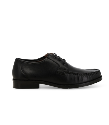 Mocassino uomo allacciato in pelle nero u36000z