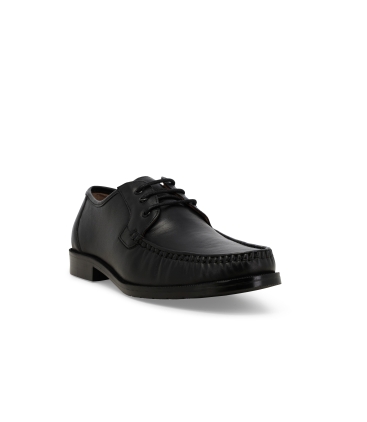 Mocassino uomo allacciato in pelle nero u36000z