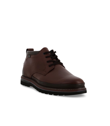 Stivaletto uomo stringato in pelle marrone u41152